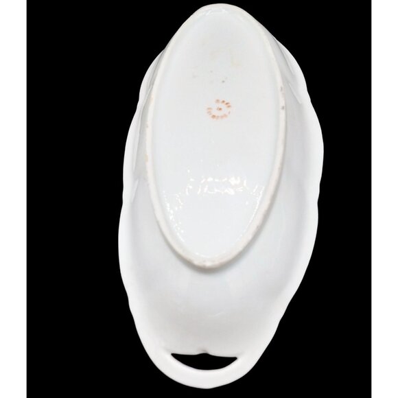 Lusterware Relish Tray Handles Rose Floral Porcelain Dish Vintage German 9.5" - Picture 13 of 15